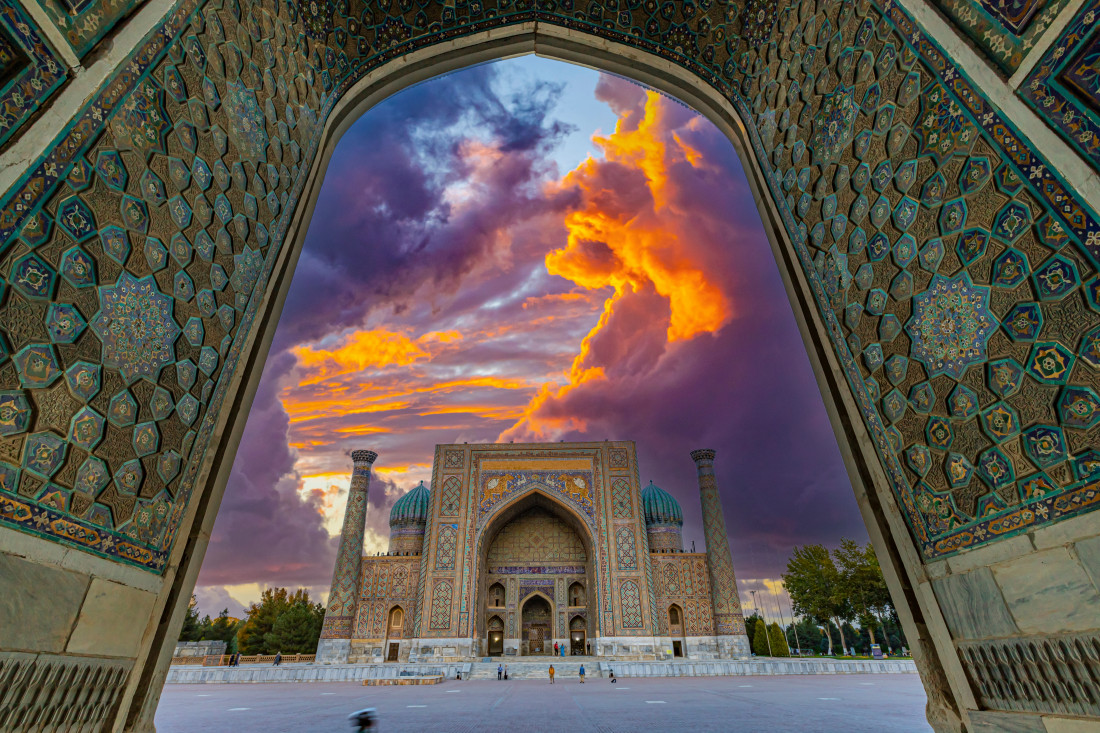 Registan-Platz in Samarkand, Usbekistan