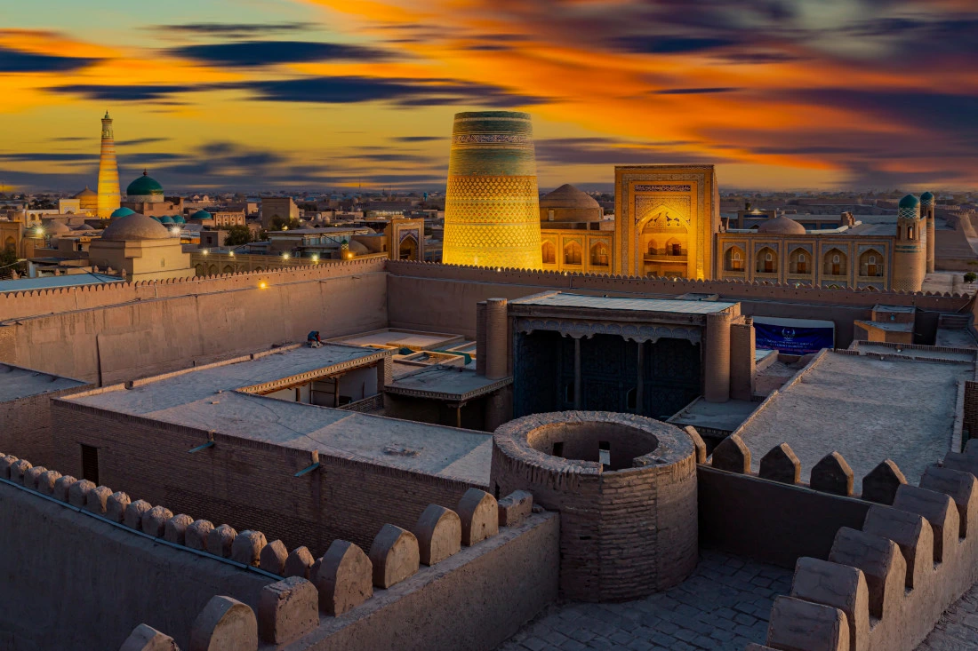 Blick auf Chiwa, Usbekistan